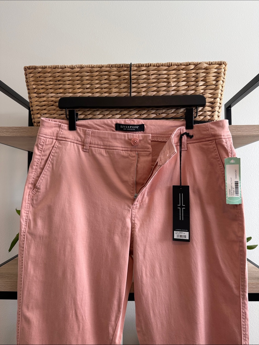 NWT Liverpool High-Rise Ryder Straight Leg Bombay Pink Trouser Pants, 12/ 31 - Picture 7 of 9